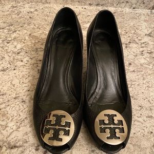Black Tory Burch Wedge Shoes